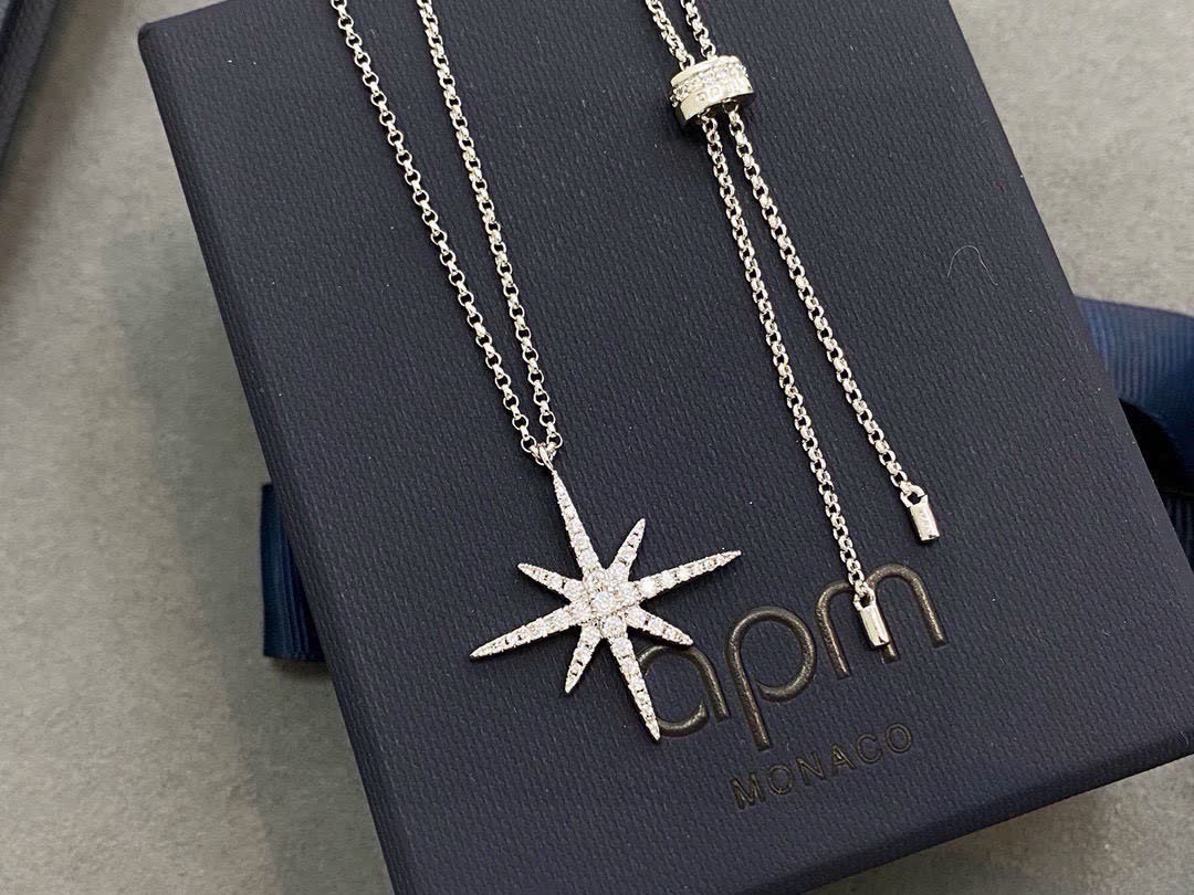 APM Monaco Star Shaped Diamond Necklace